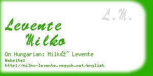 levente milko business card